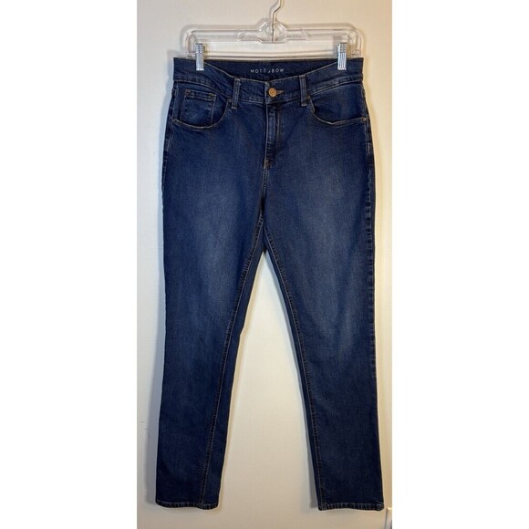 MOTT & BOW Women's Boyfriend Jeans 29x32 Straight Leg Medium Wash Denim Mid Rise - Picture 1 of 11